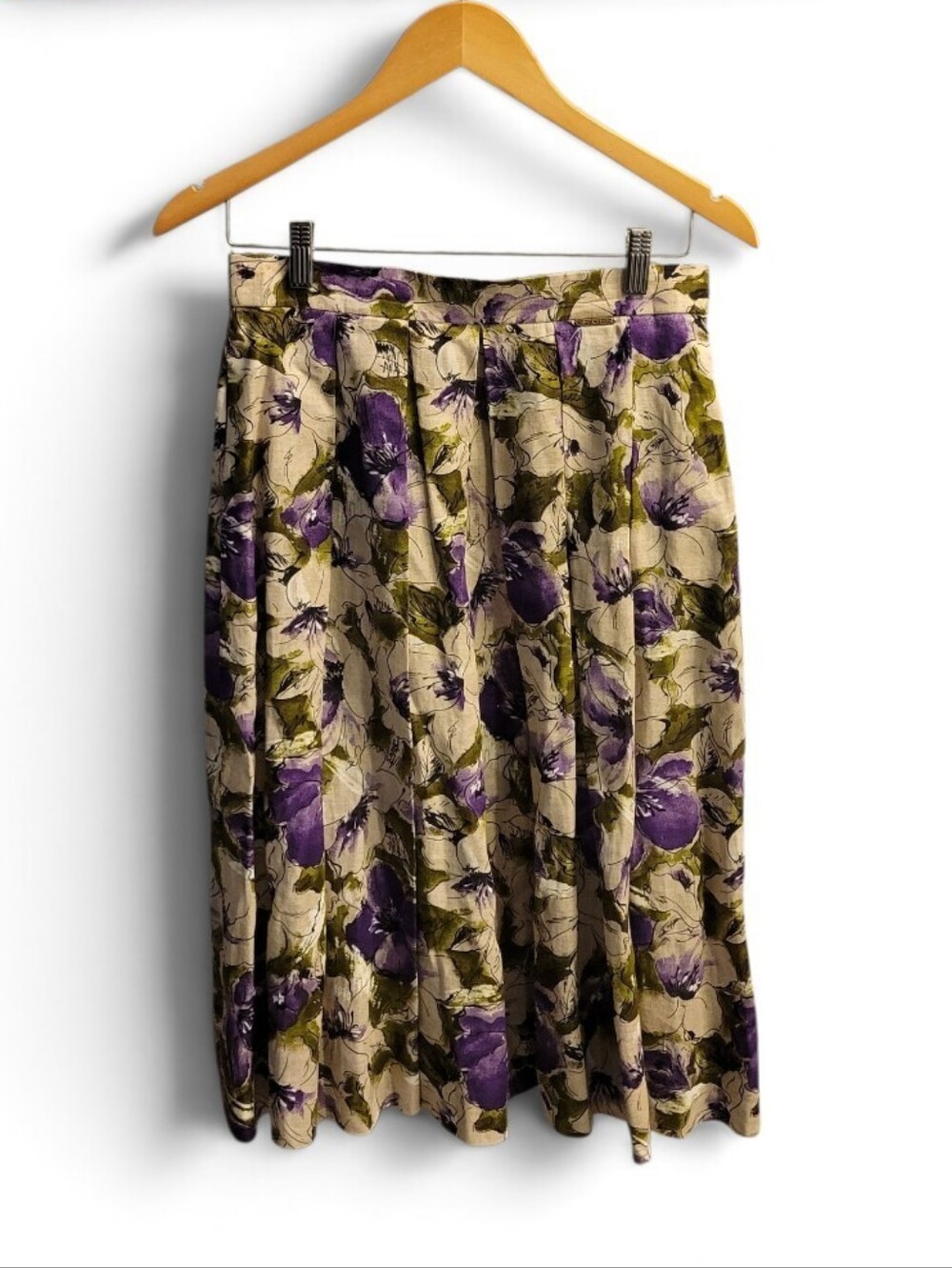 Geiger Linen Pleated Skirt